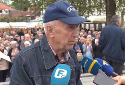Prosvjed umirovljenika u Tuzli | Snimak zaslona