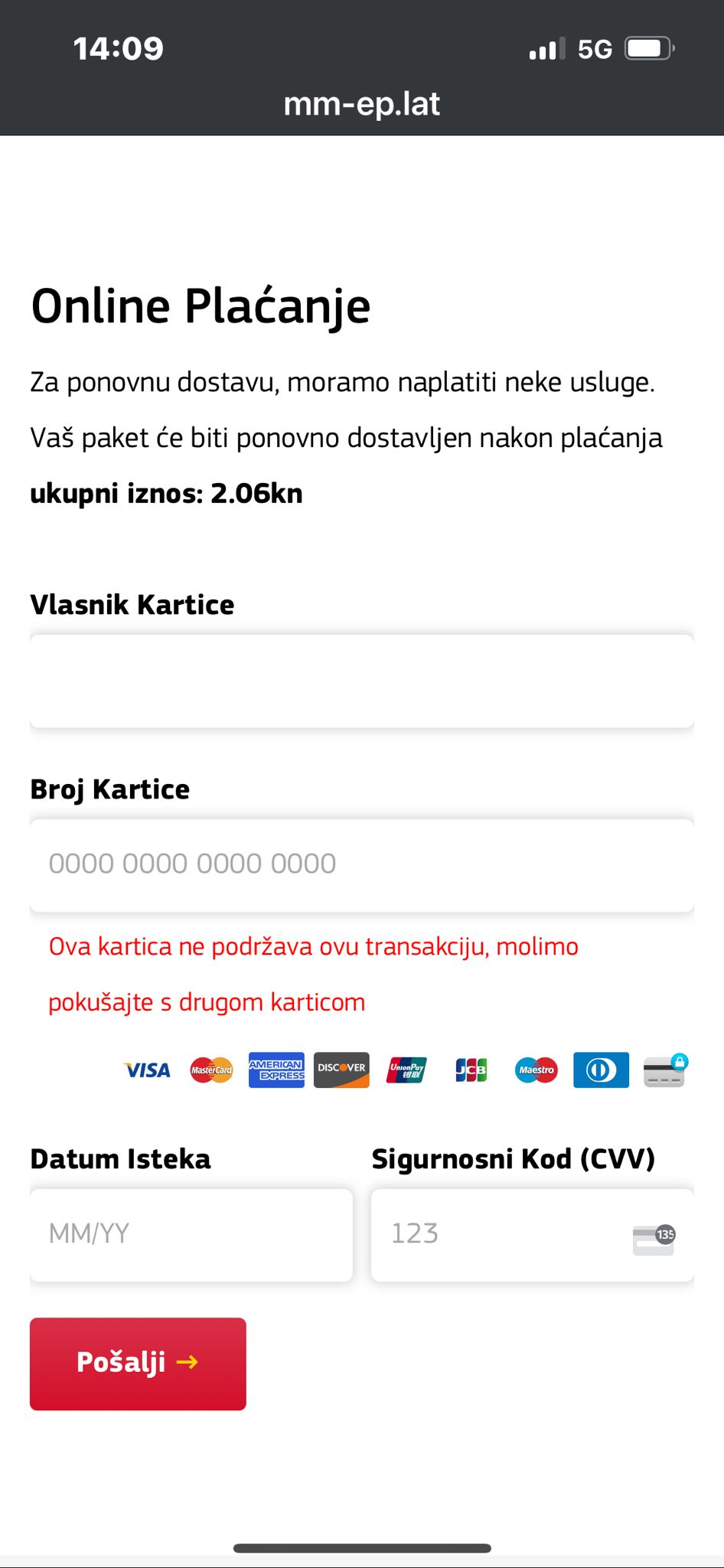 Lažno online plaćanje