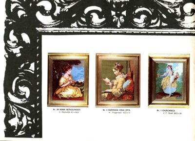 Tri prikaza goblena u katalogu goblena tvrtke Unitas iz 1978.