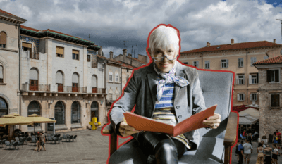 Umirovljenica s knjigom