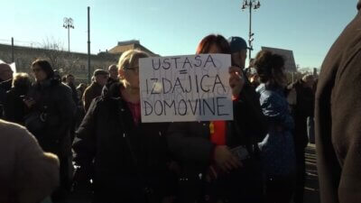 Antifašistički prosvjed u Zagrebu