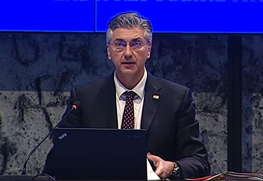 Plenković na sjednici Vlade | Snimak zaslona